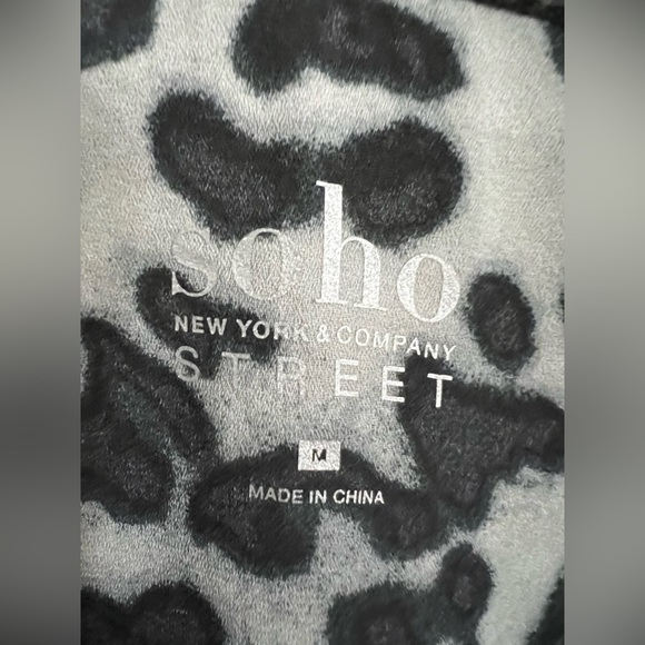 NY&CO Soho Animal Leopard Print Flyaway Jacket Size Medium NWT - Picture 5 of 8